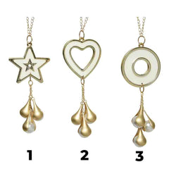 Decoris Alloy Figure with Pearl Tassel 20cm - 3 Assorted