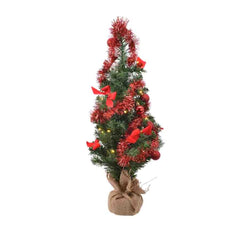 Lumineo BO Mini Tree with Red Decoration 60cm