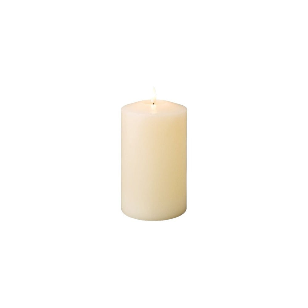 Lumineo Led Wick Church Wax Candle 19 x 10cm - Ivory