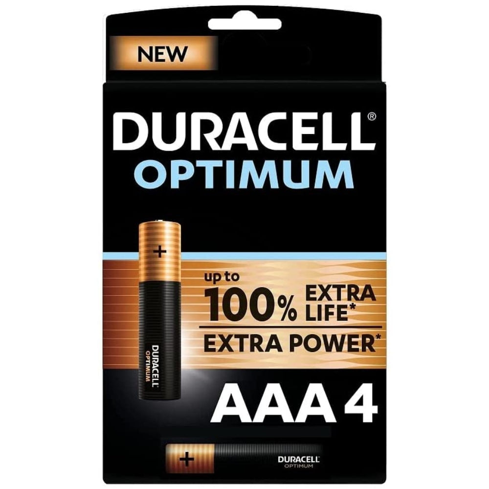 Duracell Optimum AAA Batteries - Pack of 4