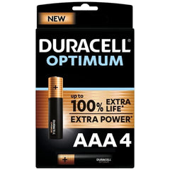 Duracell Optimum AAA Batteries - Pack of 4