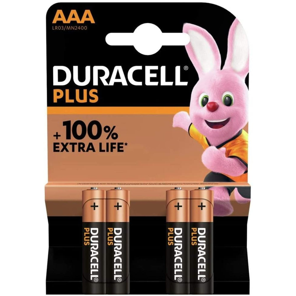 Duracell Plus AAA Batteries - Pack of 4