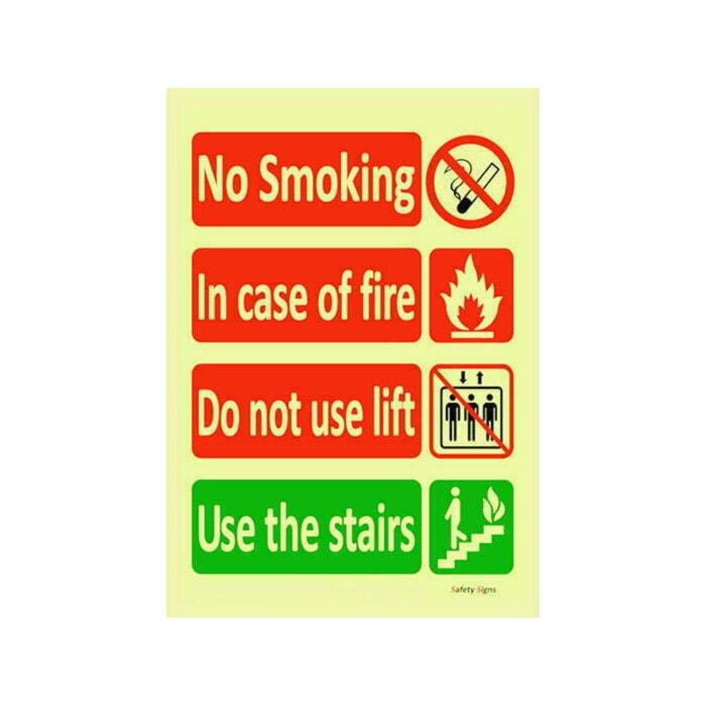 IN CASE OF FIRE - LIFT 7.5X10CM