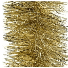 Decoris Tinsel Garland Shiny 20 x 270cm - Light Gold