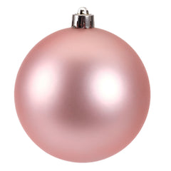 Decoris Shatterproof Baubles Box of 4 Pieces 10cm - Blush Pink