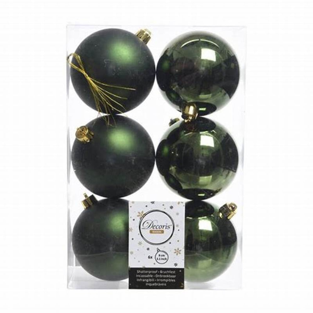 Decoris Shatterproof Bauble 20cm - Pine Green