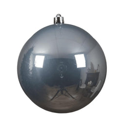Decoris Shatterproof Bauble 20cm - Steel Blue