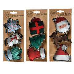 Kitchen Goods Christmas Cutter Set of 3 Pieces - 3 Assorted