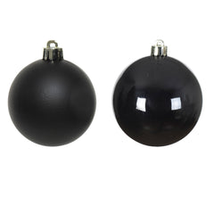 Decoris Shatterproof Baubles Box of 12 Pieces 6cm - Black