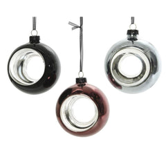 Decoris Hanging Glass Disc Opening - 3 Assorted Colours