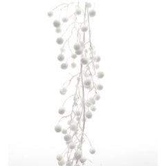 Decoris Snowball Garland with Glitter 130cm