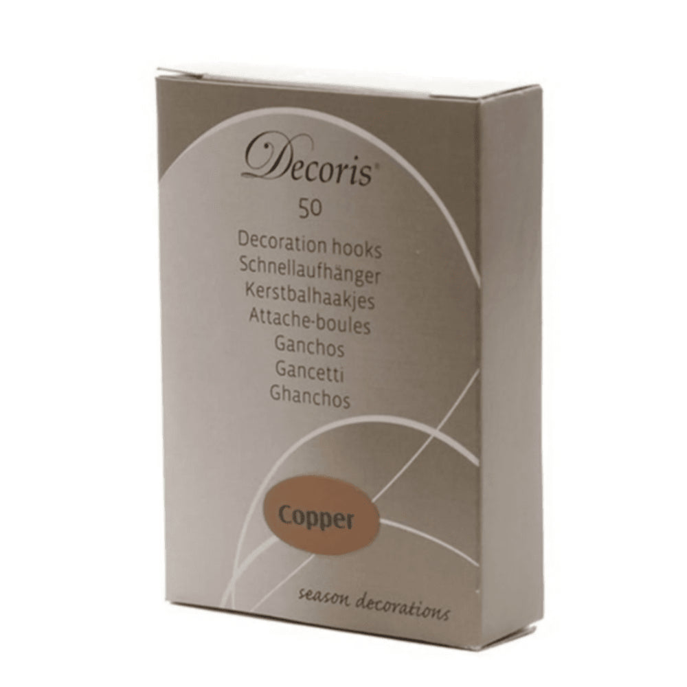 Decoris Bauble Hangers Box of 50 Pieces - Copper