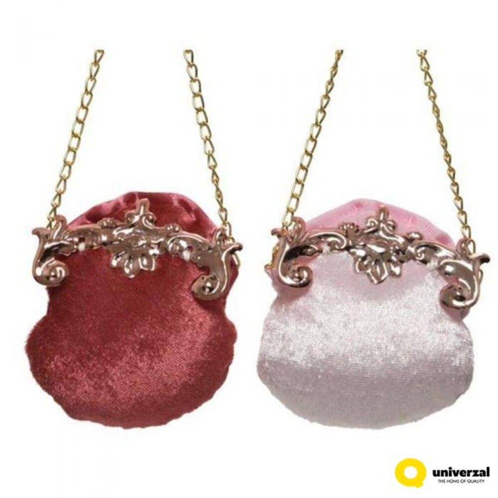 Decoris Hanging Velvet Purse Ornament 9cm - 2 Assorted Colours