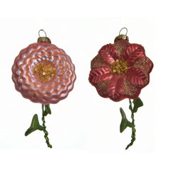 Decoris Hanging Glass Flower 12.5cm - 2 Assorted