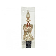 Decoris Glass Angel Tree Topper 27cm - Pearl