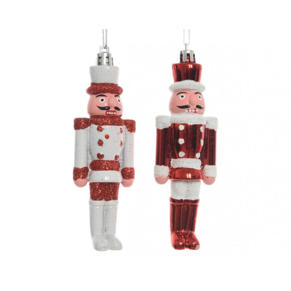 Decoris Hanging Shatterproof Nutcracker 12.5cm - 2 Assorted