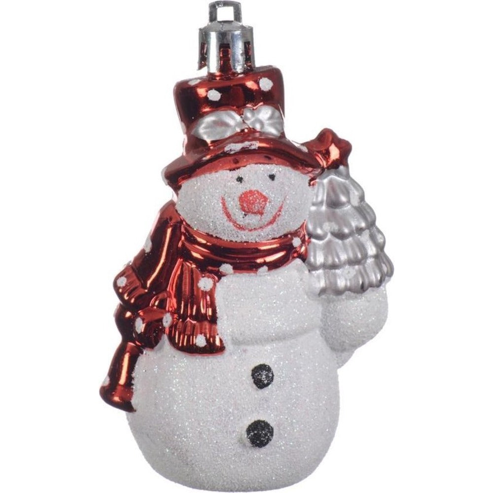 Decoris Hanging Shatterproof Snowman 8cm