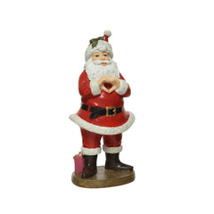 Decoris Polyresin Santa Figure with Heart 21cm