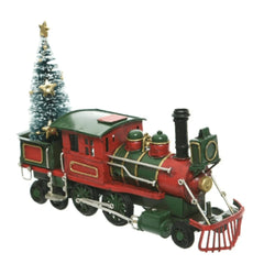 Decoris Iron Train with Tree 20 x 7 x 17cm - 2 Assorted