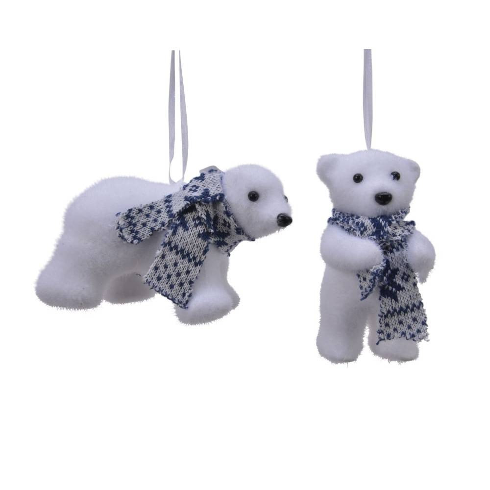 Decoris Hanging Foam Bear 11cm - 2 Assorted