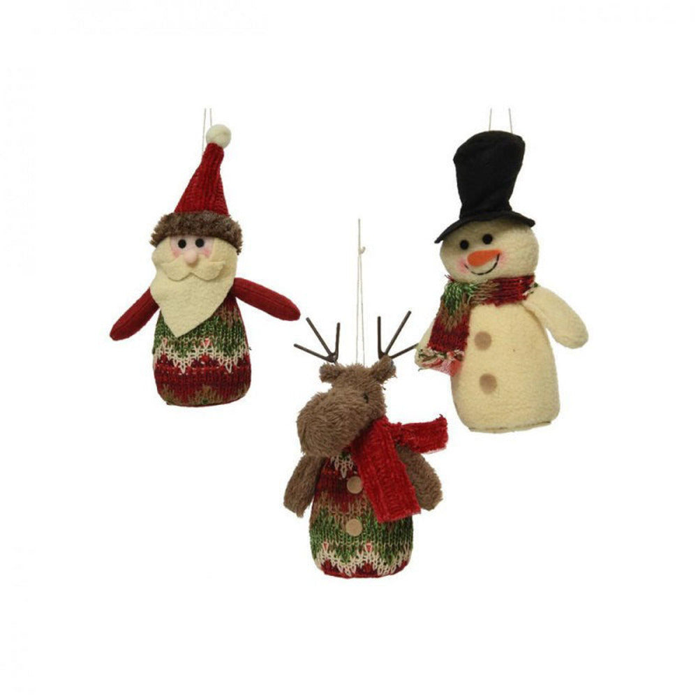 Decoris Hanging Polyester Plush Figure 17cm - 3 Assorted