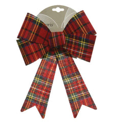 Decoris Polyester Bow with Checkered Design 22 x 26cm