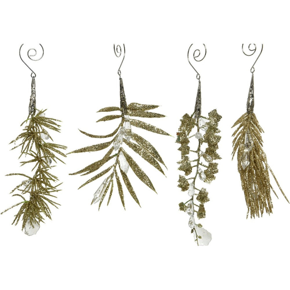 Decoris Hanging Leaf Ornament - 4 Assorted