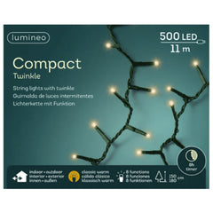 Lumineo Compact Twinkle 500 Led String Lights 11m - Classic Warm