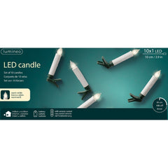 Lumineo Led Candle Set of 10 with Remote Control