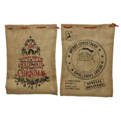 Decoris Hessian Sack 50 x 35cm - 2 Assorted