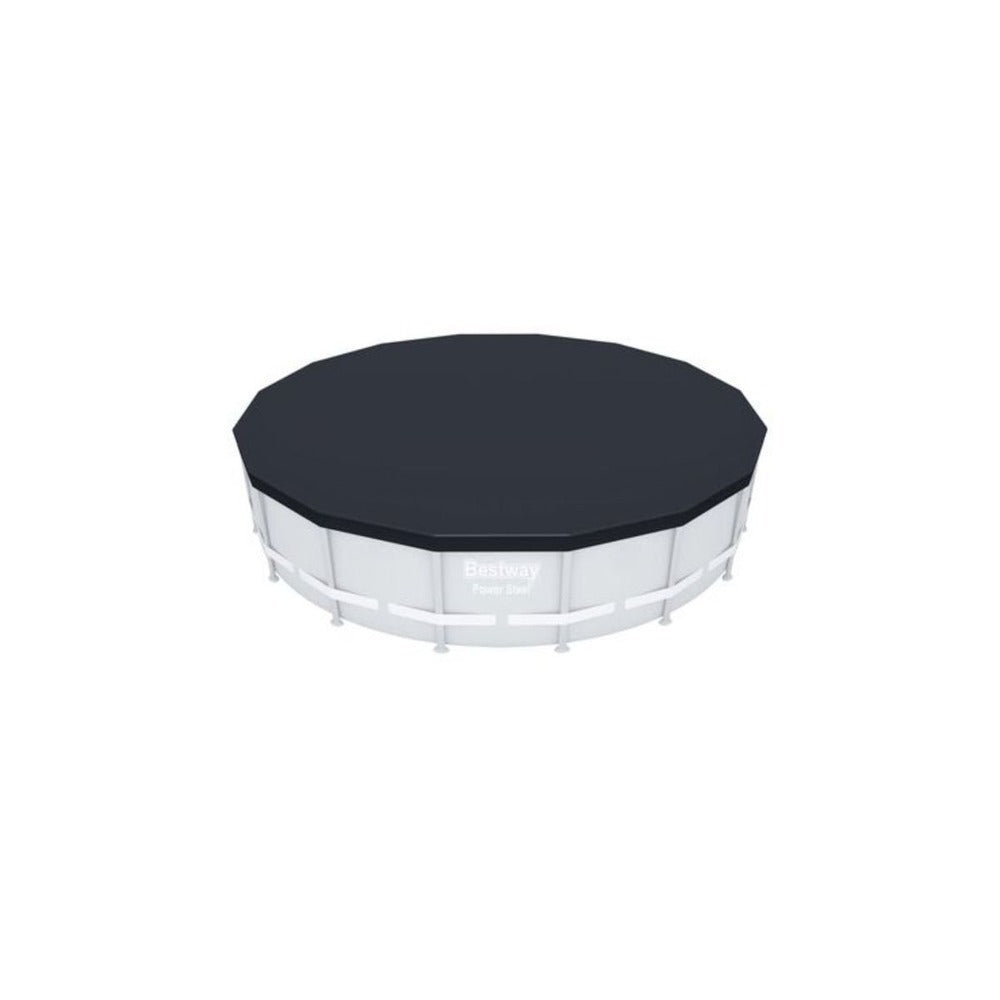 Bestway Flowclear Power Steel Frame Round Pool Cover 488cm - Black