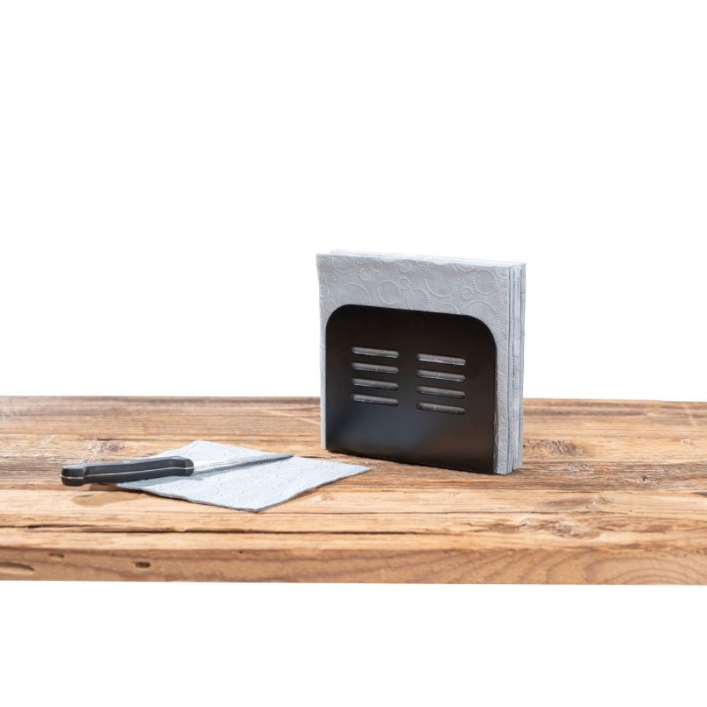 Wenko BOK Napkin Holder 15 x 12.5 x 4cm Black