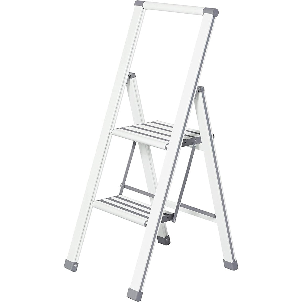 Wenko Alu-Design Stepladder with 2 Steps - Silver