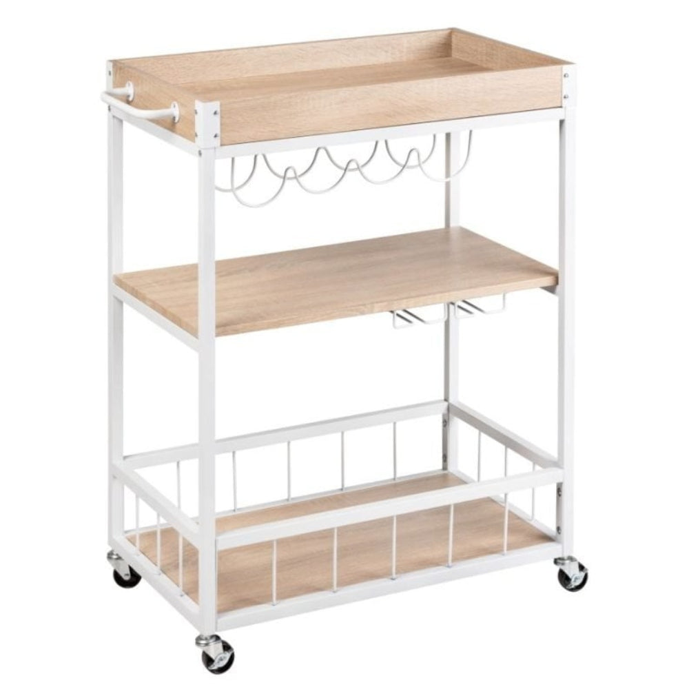 Wenko Kitchen Trolley Rustico Sonoma/ White