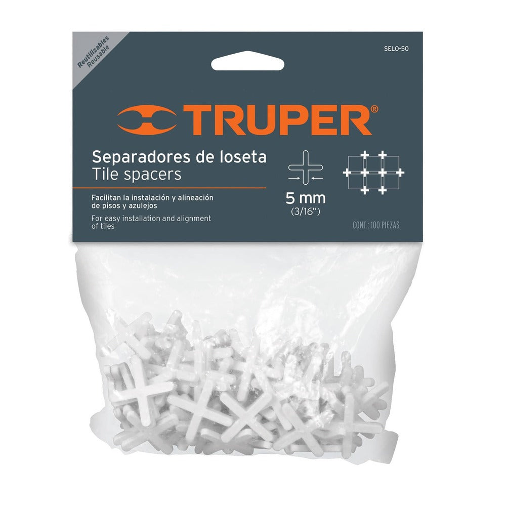 Truper Tile Spacers 0.5cm 100 Pieces