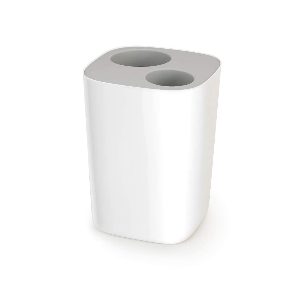 Joseph Joseph Split Bathroom Waste Seperation Bin - Grey/ White