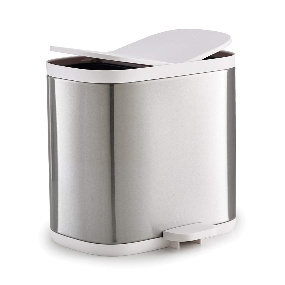 Joseph Joseph Split Bathroom Waste Seperation Bin - Stainless Steel