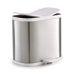 Joseph Joseph Split Bathroom Waste Seperation Bin - Stainless Steel