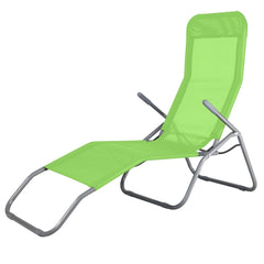 Patio Folding Deck Chair 142cm Lime