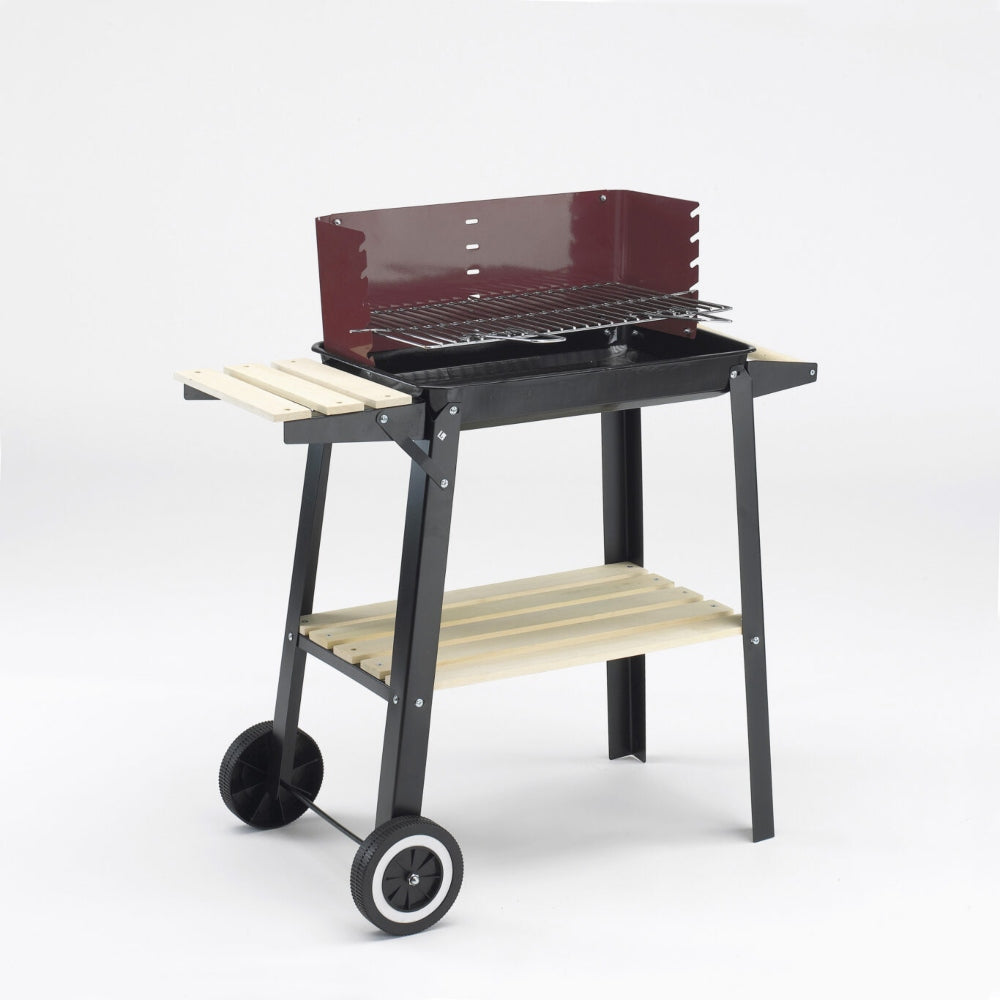 Landmann Wagon BBQ 50 x 30cm with Wheels and Side Table