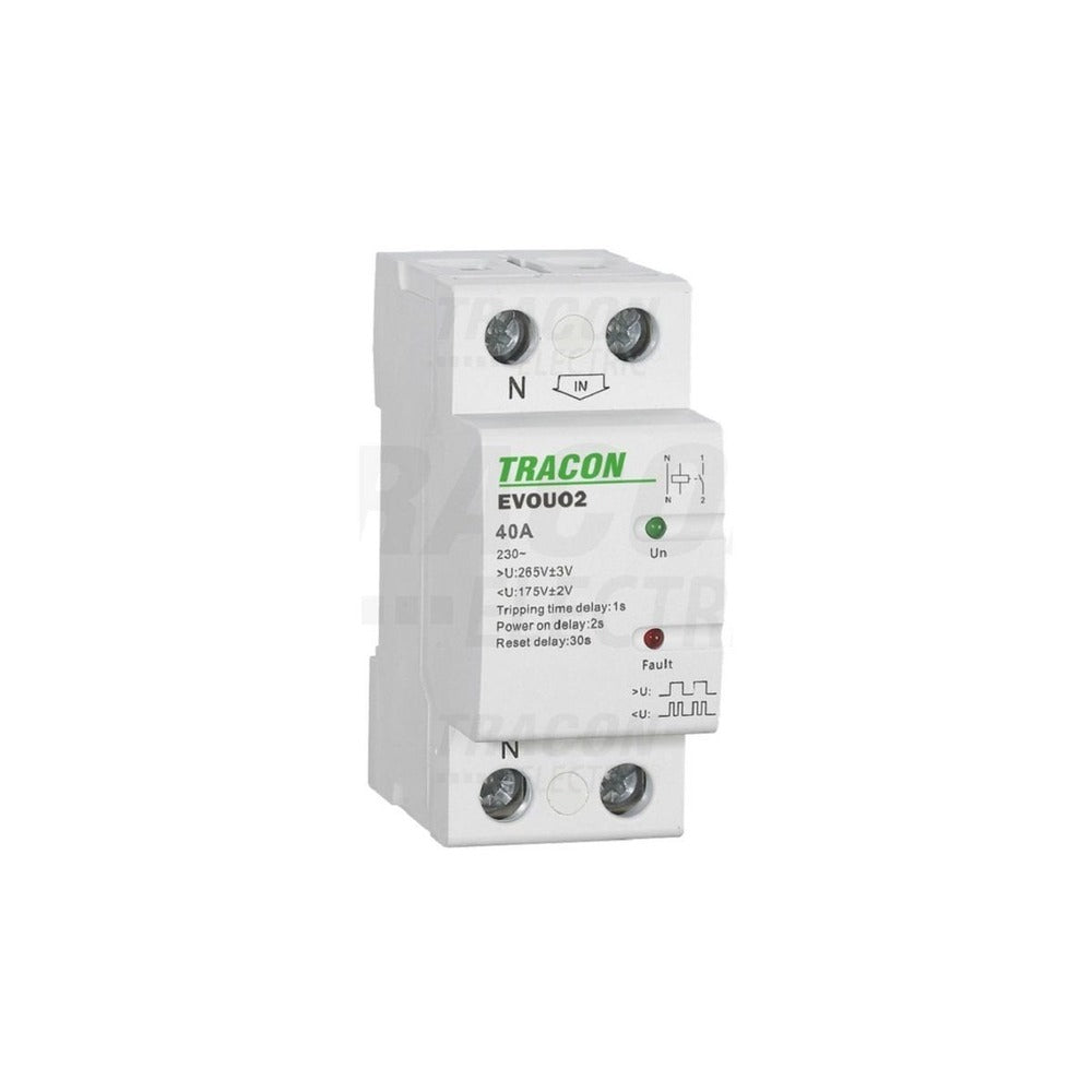 Tracon Over and Under Voltage Relay 2P 40A