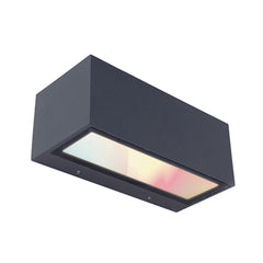 Lutec Gemini Smart Wall Light 17W with Integrated Led 2700K to 6500K and RGB - Dark Grey