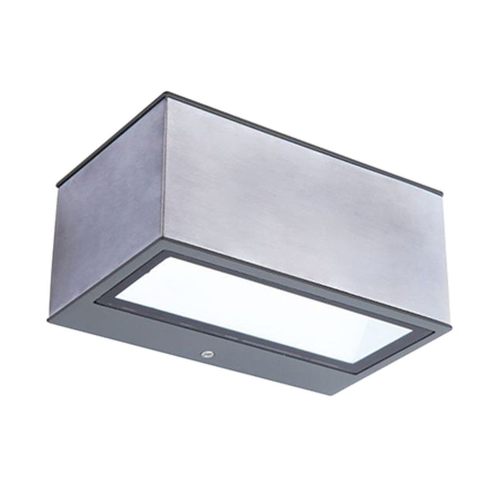 Lutec Gemini Wall Light 46W with Integrated Led 4000K - Brushed Stainless Steel