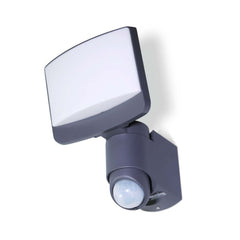 Lutec Sunshine Wall Floodlight 15.5W with Integrated Led 5000K and Sensor - Dark Grey