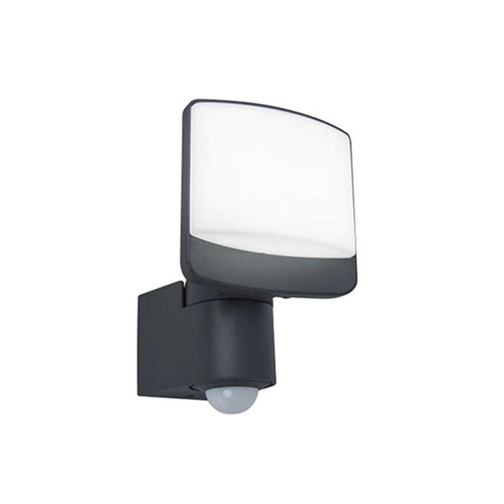 Lutec Sunshine Wall Floodlight 12W with Integrated Led 5000K and Sensor - Dark Grey