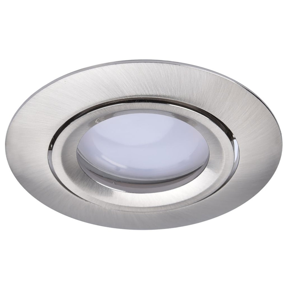 Lutec Scop Recessed Spotlight with Smart GU10 Bulb - Brushed Nickel