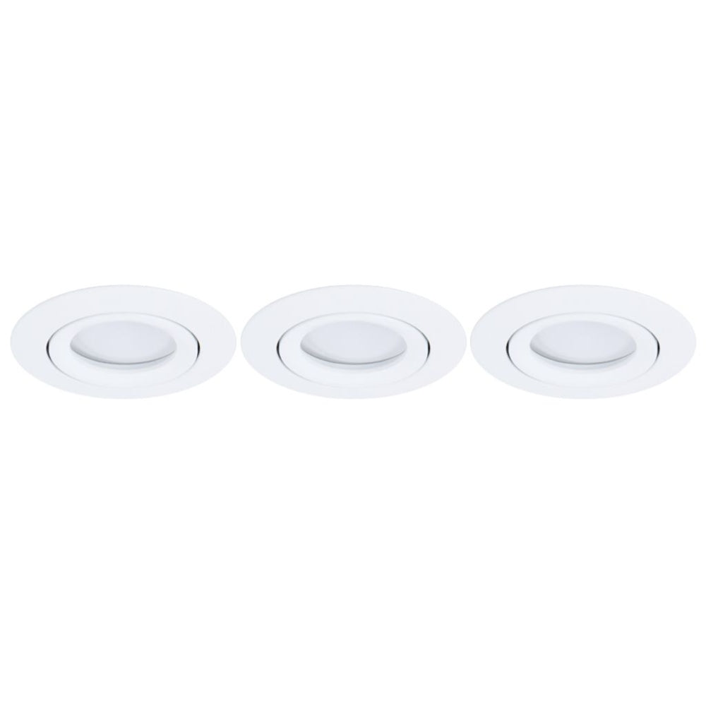 Lutec Scop Recessed Ceiling Lights with 3 Smart GU10 Led Bulbs - White