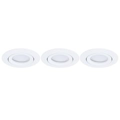 Lutec Scop Recessed Ceiling Lights with 3 Smart GU10 Led Bulbs - White