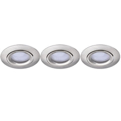 Lutec Scop Recessed Spotlight with 3 Smart GU10 Bulb - Brushed Nickel