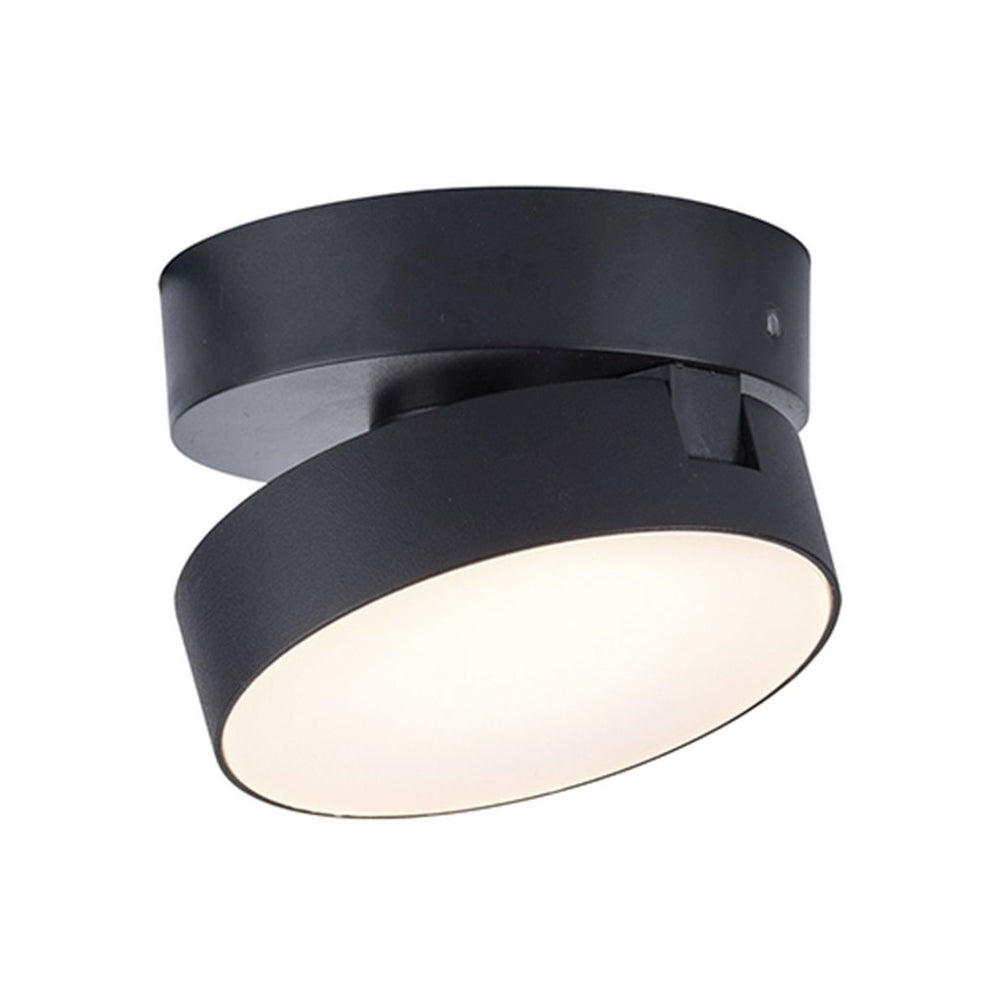 Lutec Stanos Wall or Ceiling Light 6.8W with Integrated Led 2700K to 6500K and RGB - Black